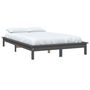 Voir la diapositive 3 : VIDAXL Cadre de lit sans matelas gris 140x190 cm bois de pin massif