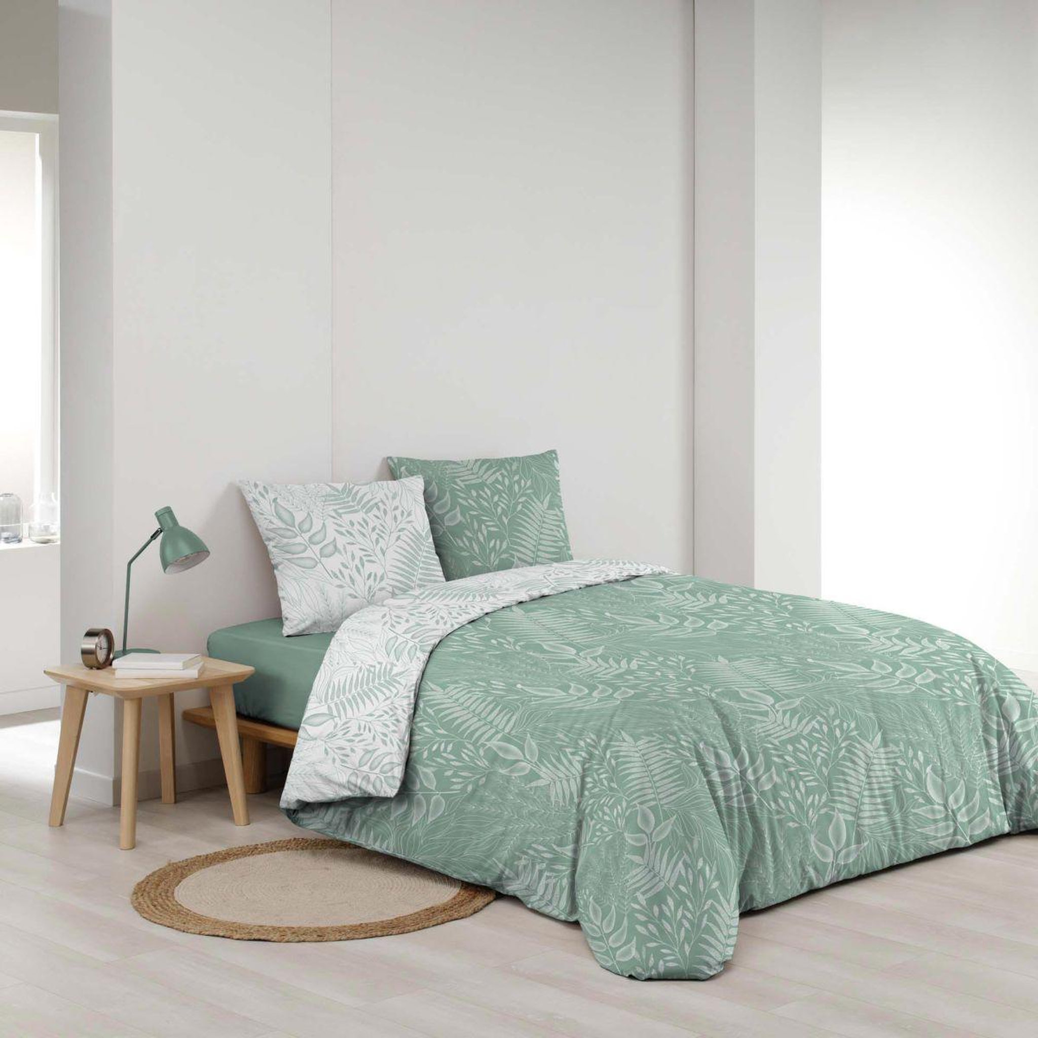 Voir la diapositive 5 : Douceur d'Intérieur Parure de lit 3 pièces  cassia  240x220cm sauge