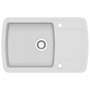 Voir la diapositive 2 : VIDAXL Evier de cuisine Granit Seul lavabo Blanc