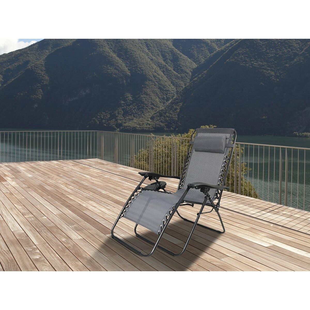 Habitat et Jardin Fauteuil de jardin relax zéro gravité  Sintra  - Gris