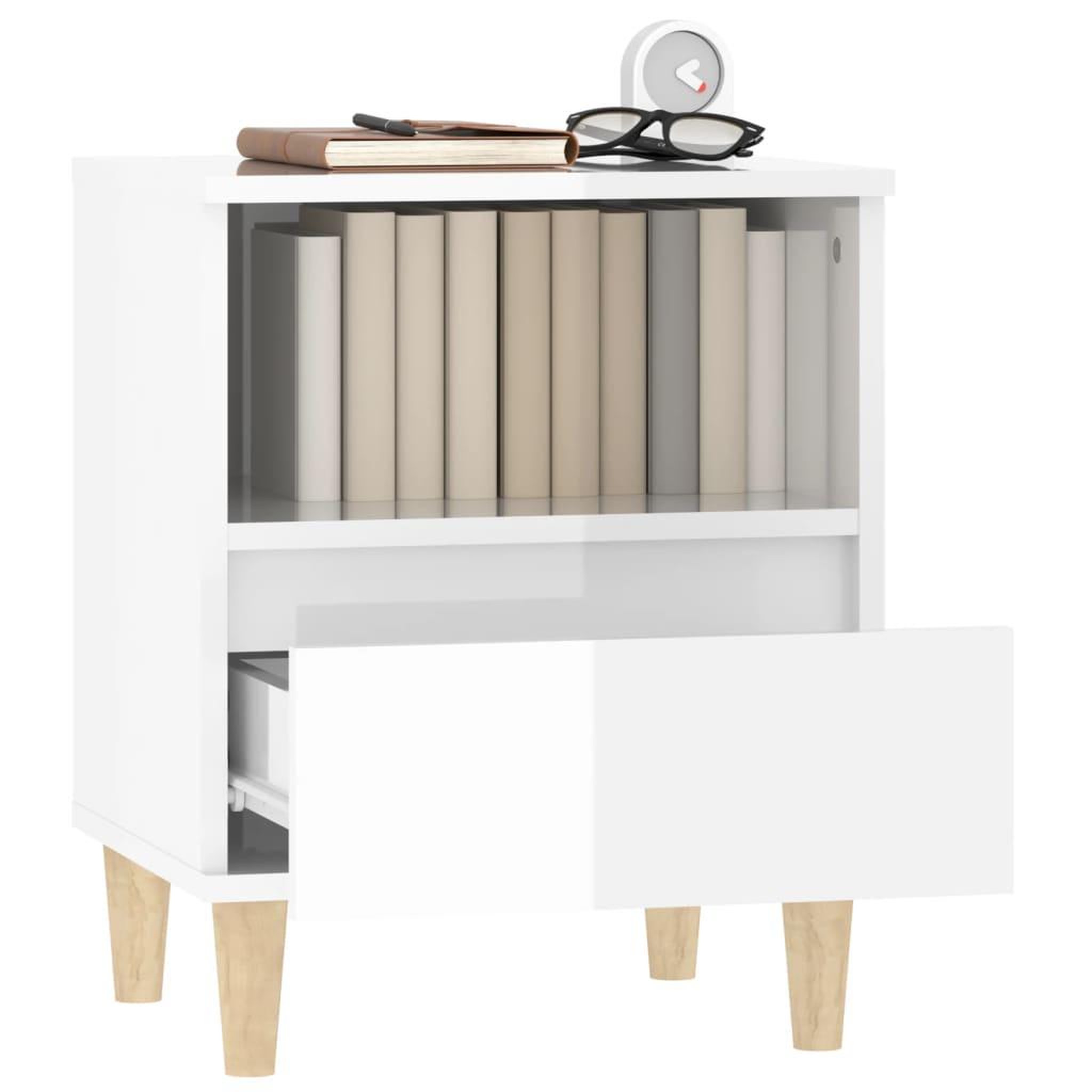 Voir la diapositive 5 : VIDAXL Tables de chevet 2 pcs Blanc brillant 40x35x50 cm