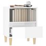 Voir la diapositive 5 : VIDAXL Tables de chevet 2 pcs Blanc brillant 40x35x50 cm