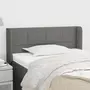 VIDAXL Tete de lit avec oreilles Gris fonce 83x16x78/88 cm Tissu