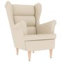 Voir la diapositive 2 : VIDAXL Fauteuil blanc 74x84x100 cm lin