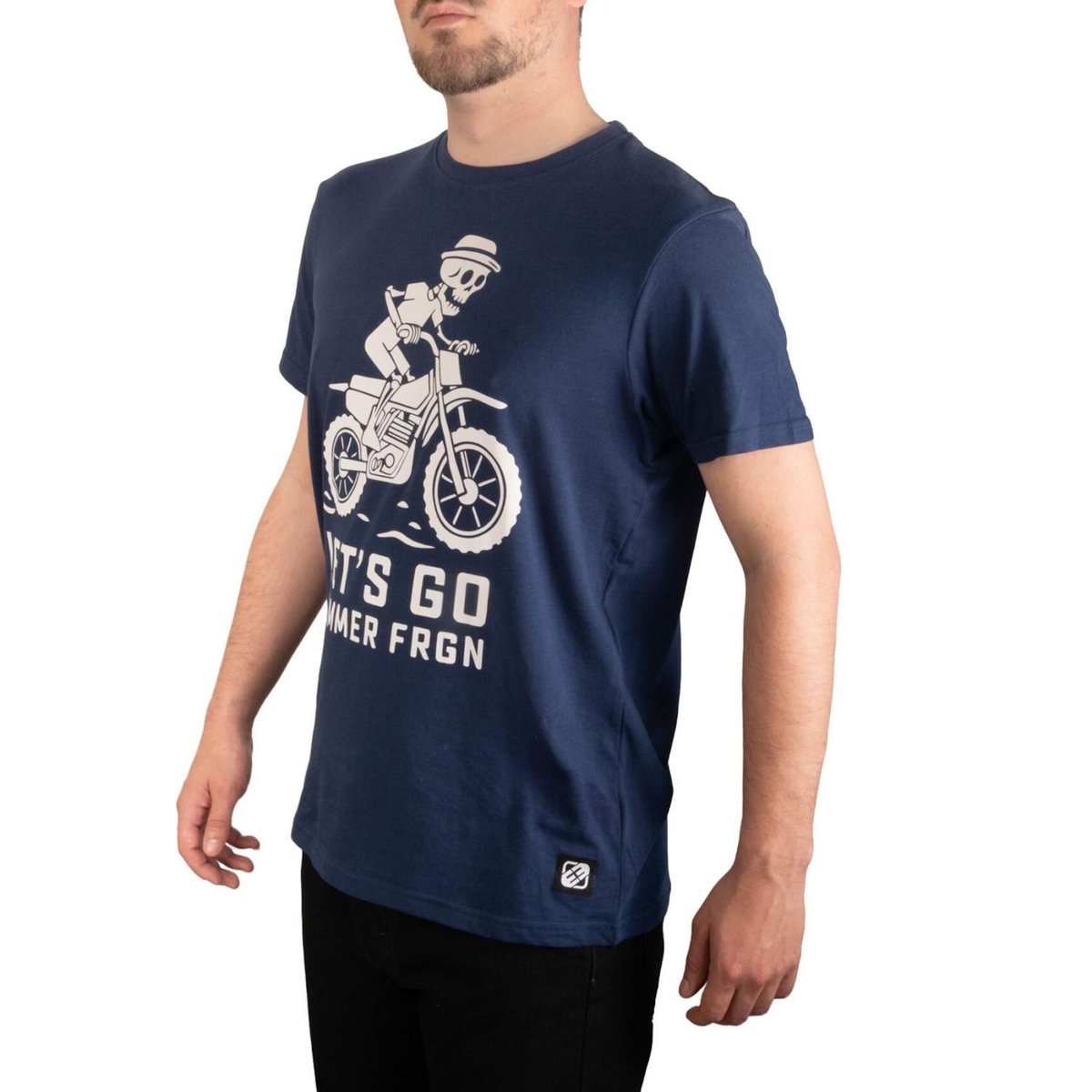 FREEGUN T-shirt homme en jersey 140GSM imprimé devant Let's Go