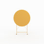 Voir la diapositive 6 : Rendez vous déco Table de jardin ronde et pliante en métal jaune beurre 2 personnes-Kayla