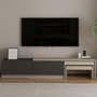 Voir la diapositive 2 : Habitat et Jardin Meuble TV en bois  Nest  - 180 x 30 x 36 cm - Gris anthracite