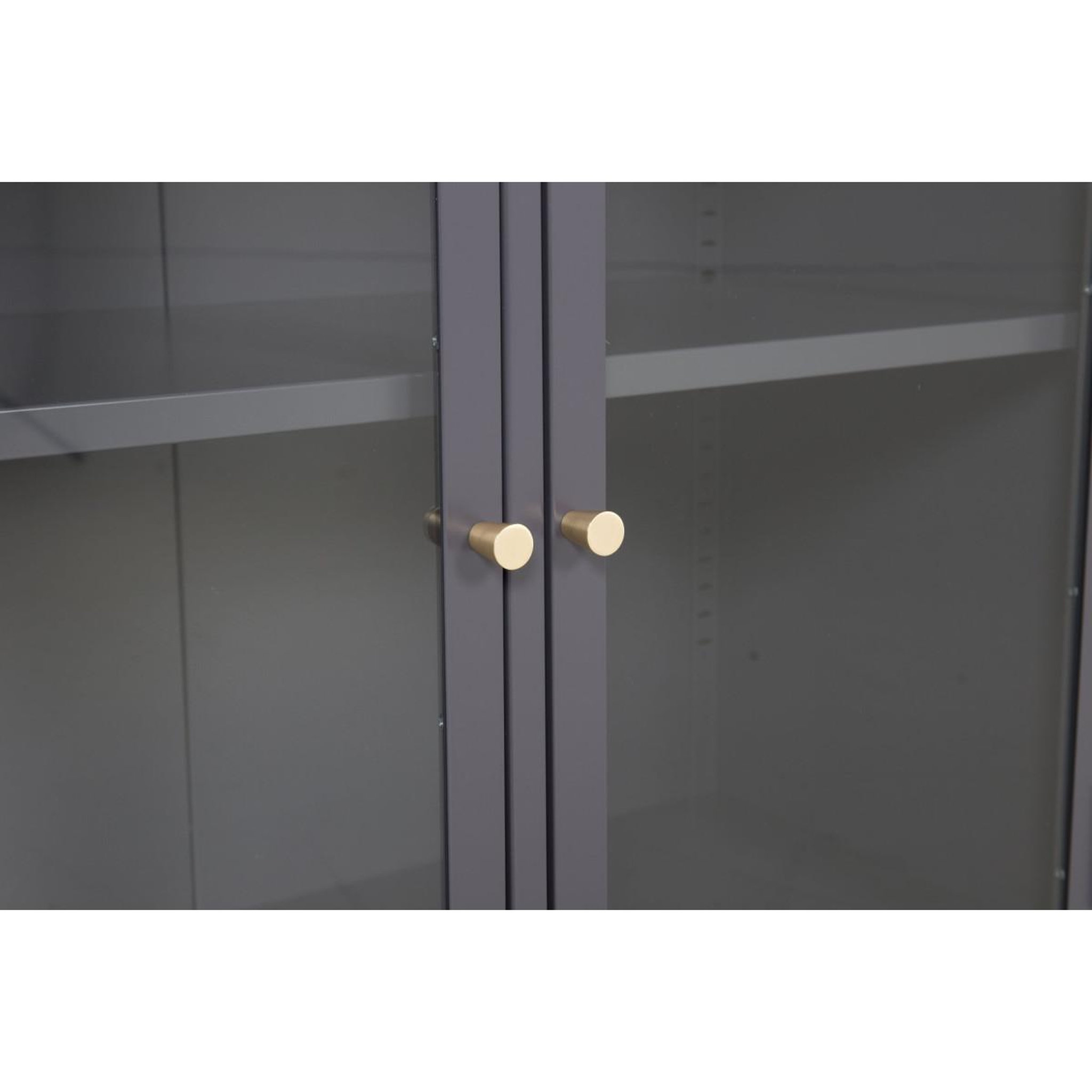 Voir la diapositive 3 : Paris Prix Vitrine 2 portes  bakal  85cm gris