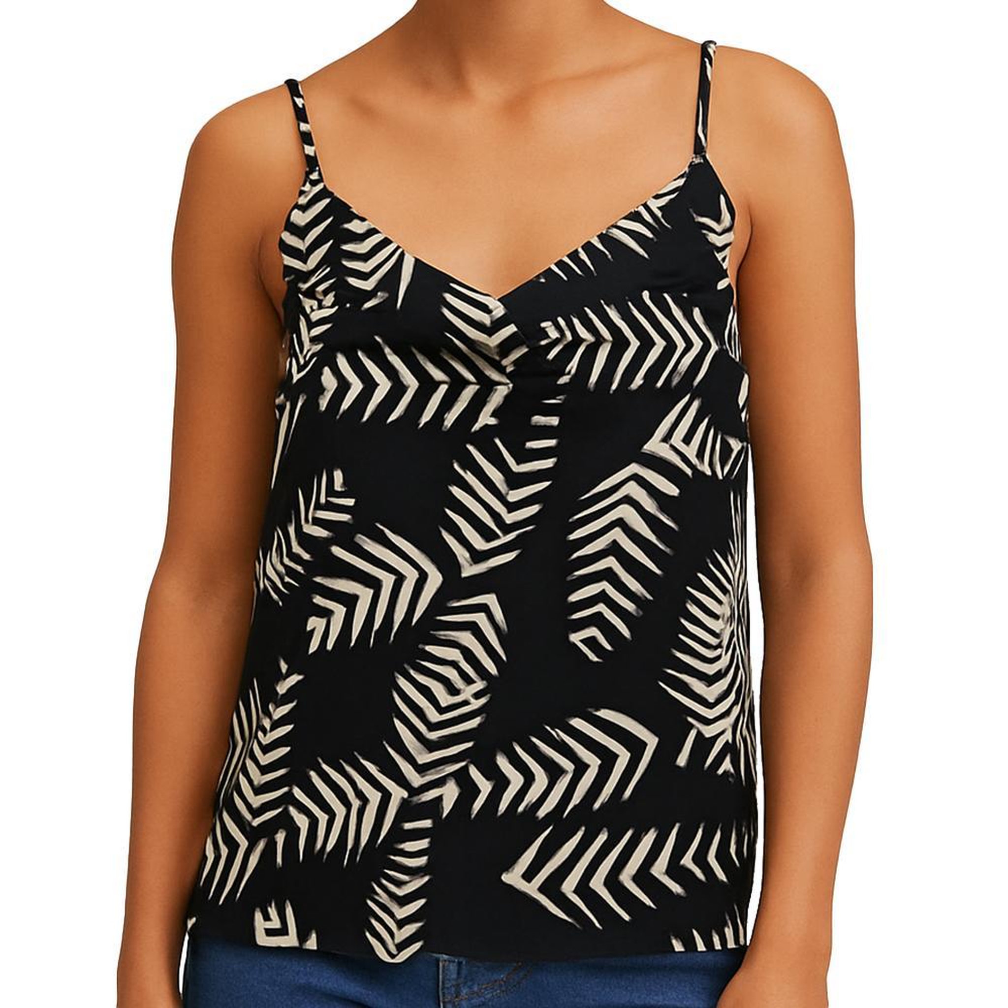 Voir la diapositive 1 : Vero Moda Débardeur Noir/Beige Femme Vero Moda Kanya