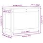 Voir la diapositive 6 : VIDAXL Boîte de rangement 60x32x45,5 cm Bois massif de pin