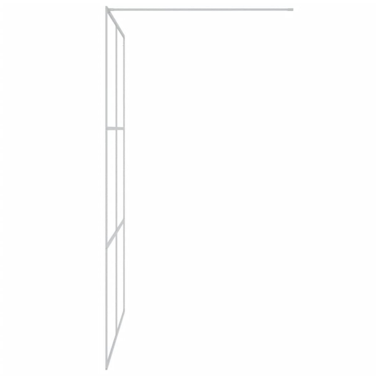 VIDAXL Paroi de douche Argente 140x195 cm Verre ESG transparent