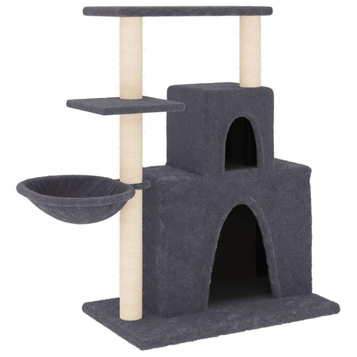 VIDAXL Arbre a chat avec griffoirs en sisal Gris fonce 83 cm