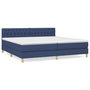 Voir la diapositive 2 : VIDAXL Sommier a lattes de lit avec matelas Bleu 200x200 cm Tissu