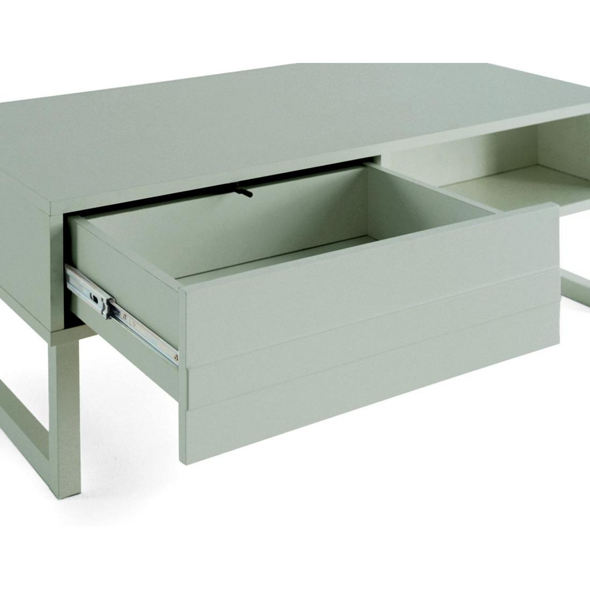 BEST MOBILIER Sofia - table basse - vert sauge mat - 1 niche - 110 cm