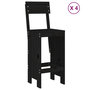 Voir la diapositive 3 : VIDAXL Ensemble de bar de jardin 5 pcs noir bois de pin massif