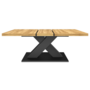Voir la diapositive 3 : ID MARKET Table à manger extensible rectangle ALICIA 6-10 personnes bois et noir 160-200 cm