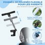 Voir la diapositive 6 : HOMCOM Tricycle enfant pare-soleil pliable canne amovible benne rangement acier blanc noir