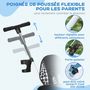 Voir la diapositive 6 : HOMCOM Tricycle enfant pare-soleil pliable canne amovible benne rangement acier blanc noir