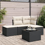 Voir la diapositive 1 : VIDAXL Salon de jardin 5 pcs avec coussins noir resine tressee