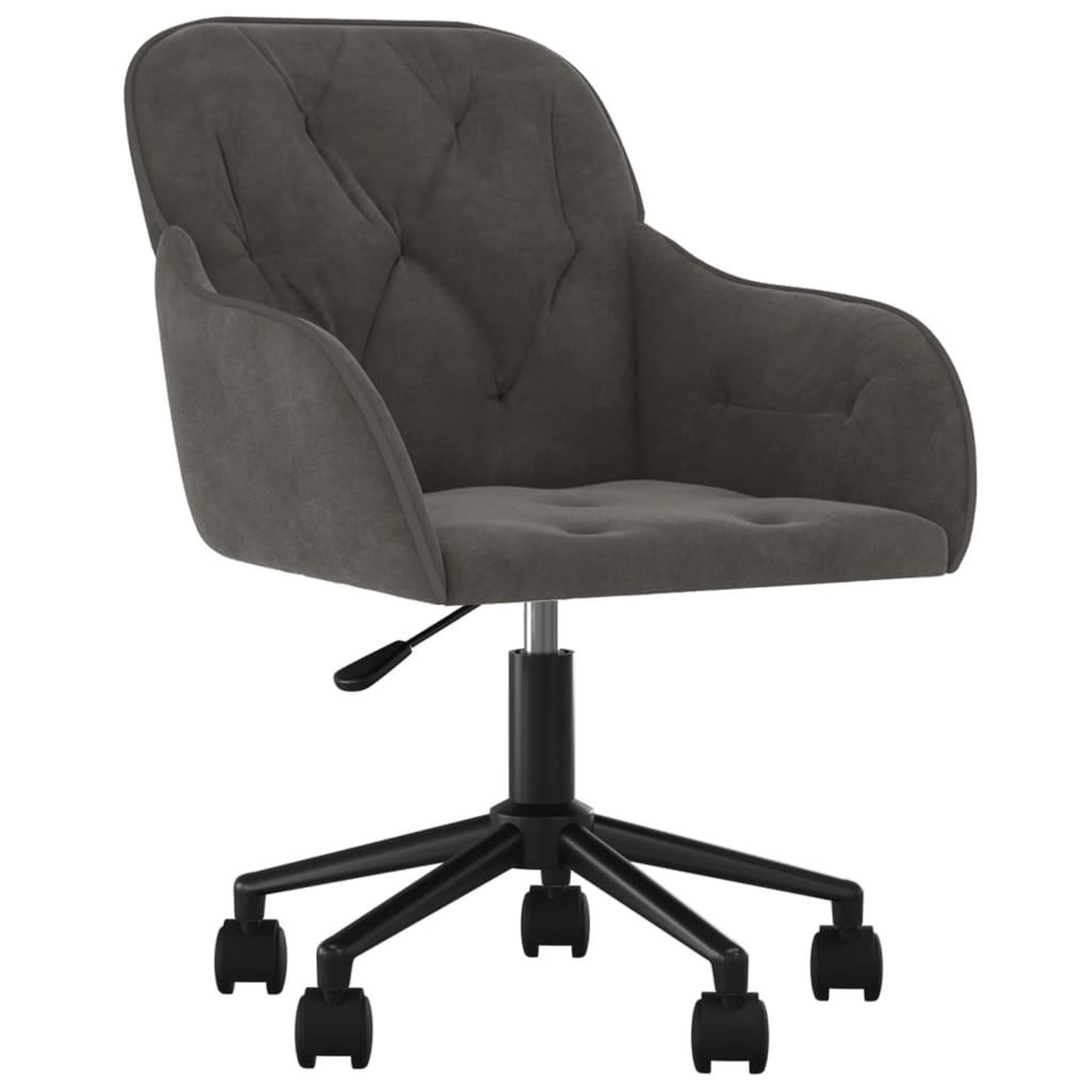 Voir la diapositive 3 : VIDAXL Chaises pivotantes a manger lot de 2 Gris fonce Velours