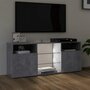Voir la diapositive 5 : VIDAXL Meuble TV avec lumieres LED gris beton 120x30x50 cm