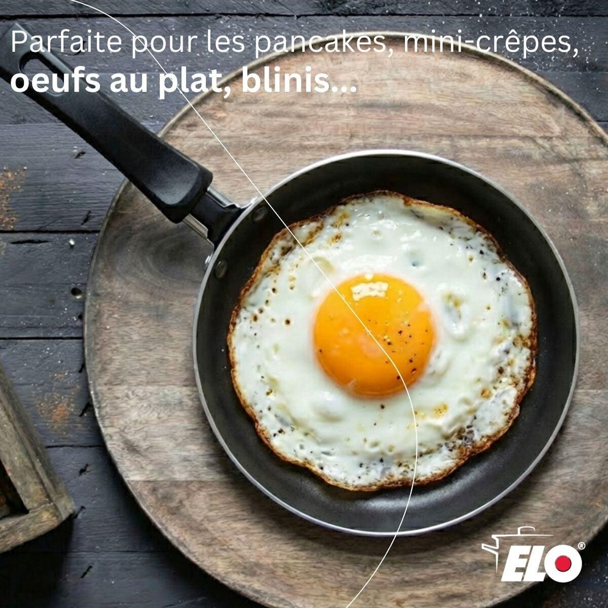 ELO Set 2 mini crêpières 14 cm et 1 spatule Elo Jewel de Luxe