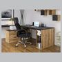 Voir la diapositive 6 : Bureau d'angle 3 tiroirs et rangements L183cm ESTEBAN