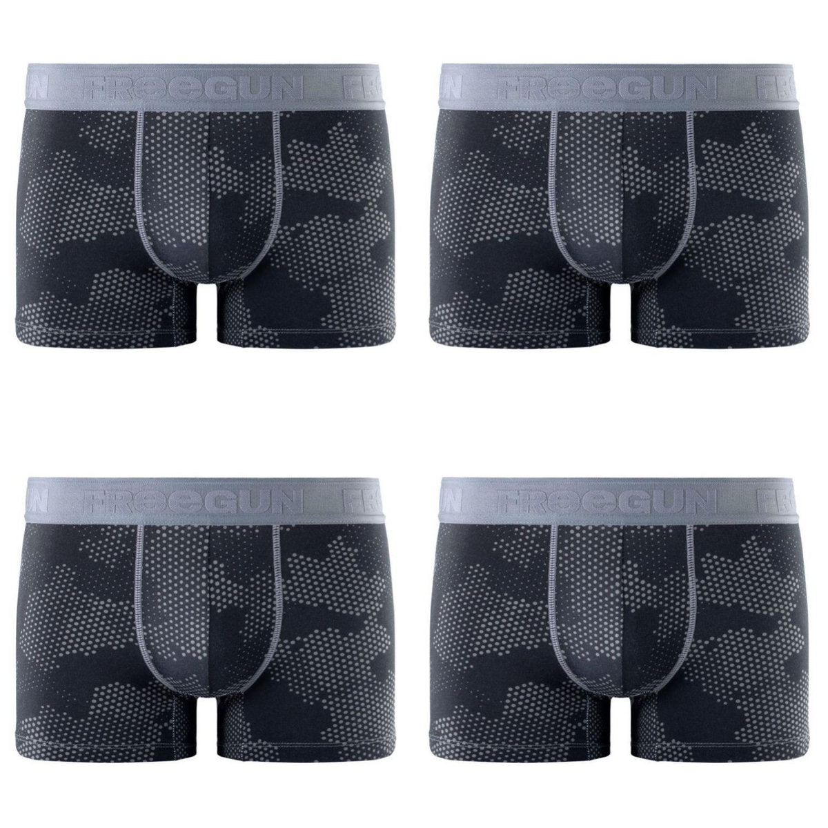 FREEGUN Lot de 4 boxers en coton homme Signature Pablo