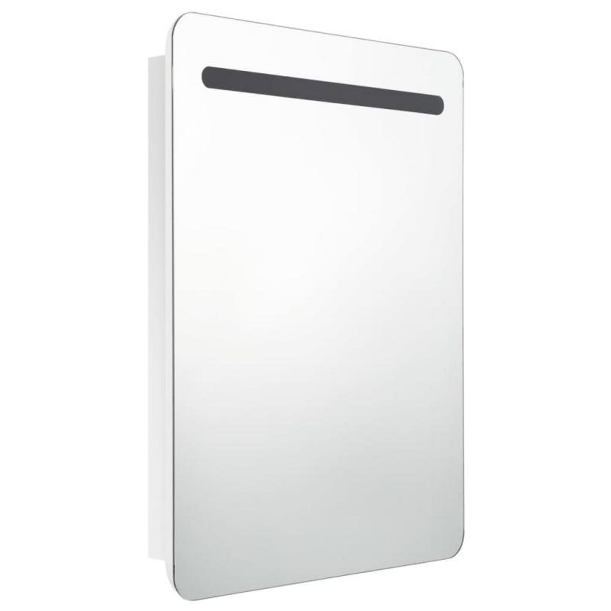 VIDAXL Armoire de salle de bain à miroir LED Blanc brillant 60x11x80cm