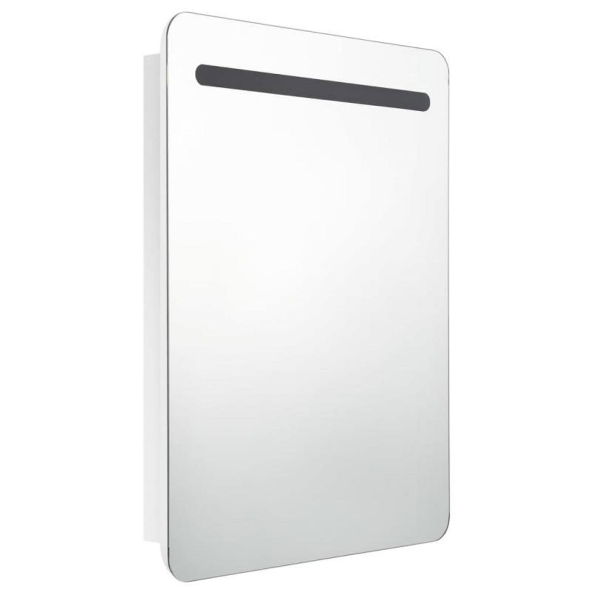 VIDAXL Armoire de salle de bain à miroir LED Blanc brillant 60x11x80cm