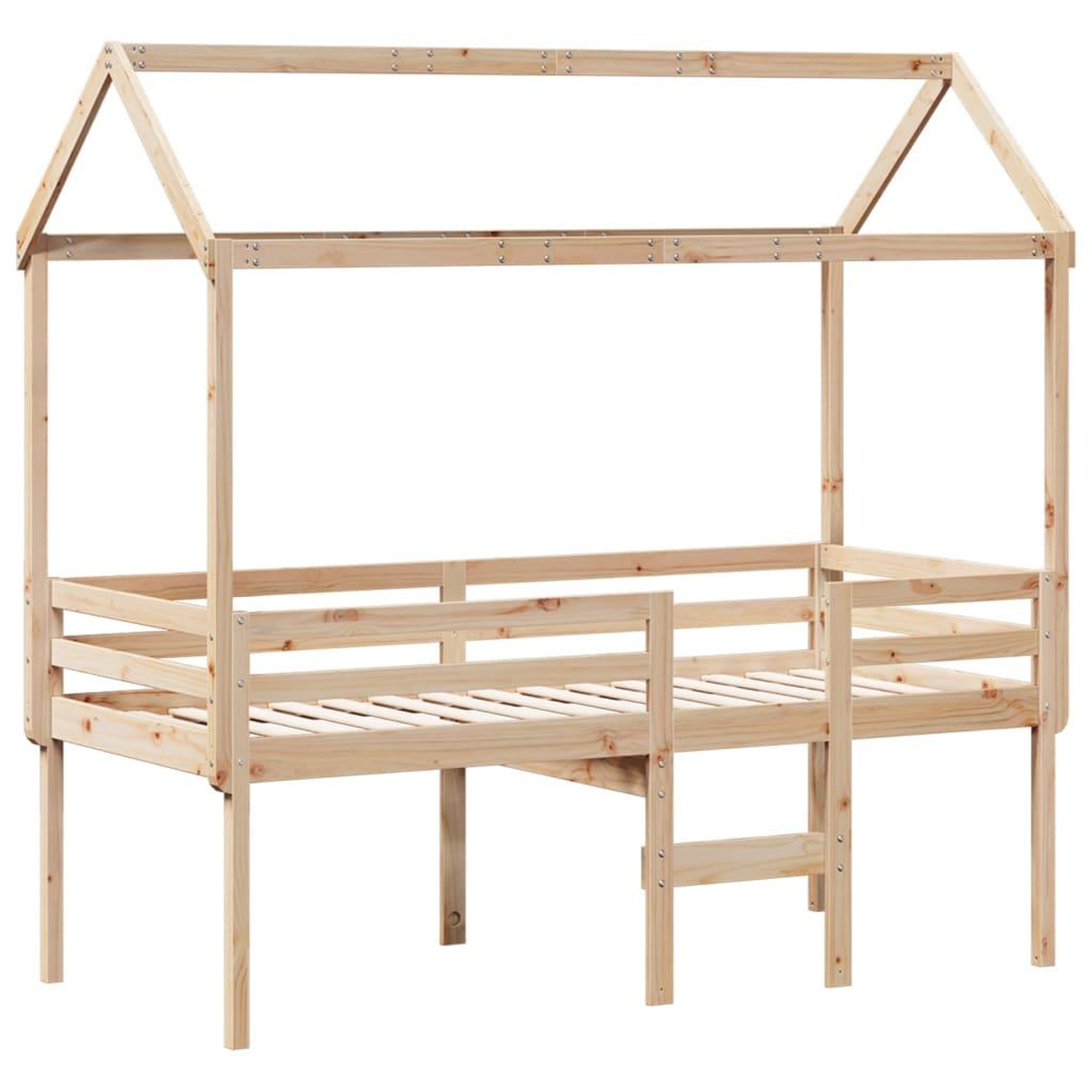 Voir la diapositive 3 : VIDAXL Lit haut sans matelas 90x200 cm bois de pin massif