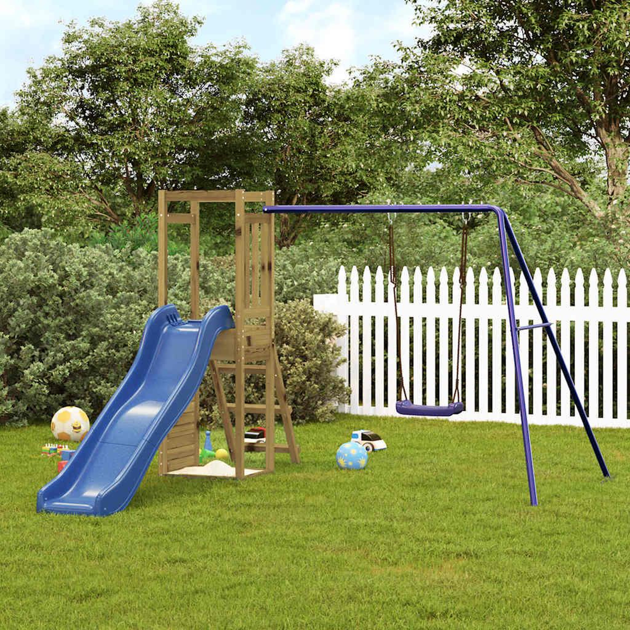 VIDAXL Aire de jeux d'exterieur bois de pin impregne