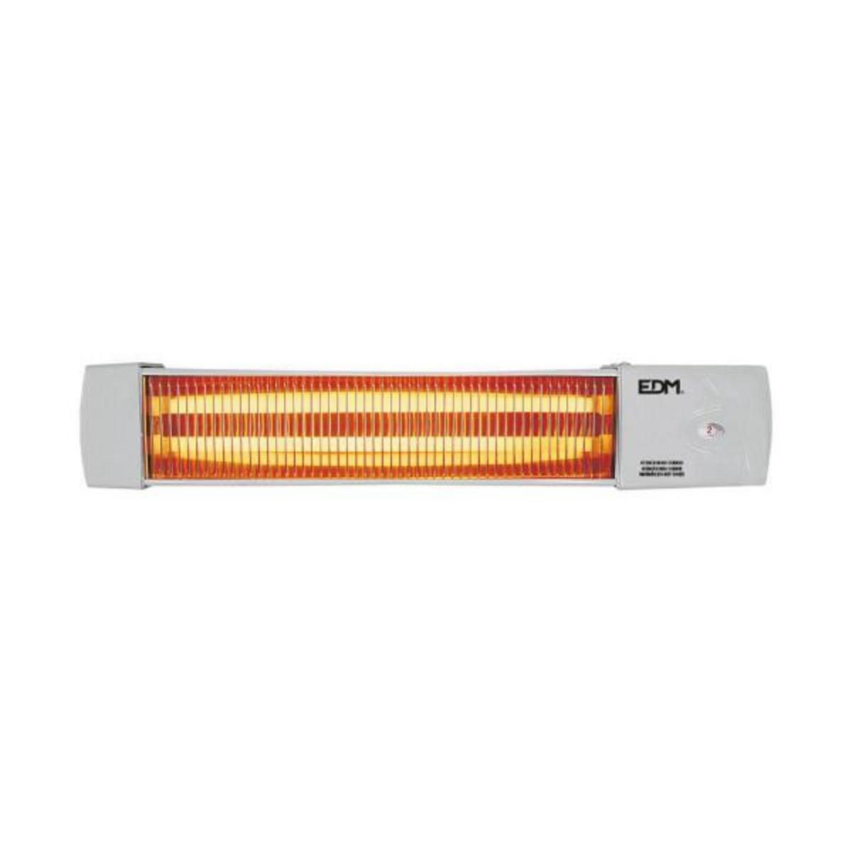 MARKET24 Chauffage d'Appoint Quartz EDM 07103 07103 Blanc Gris 600-1200 W Salles de bains