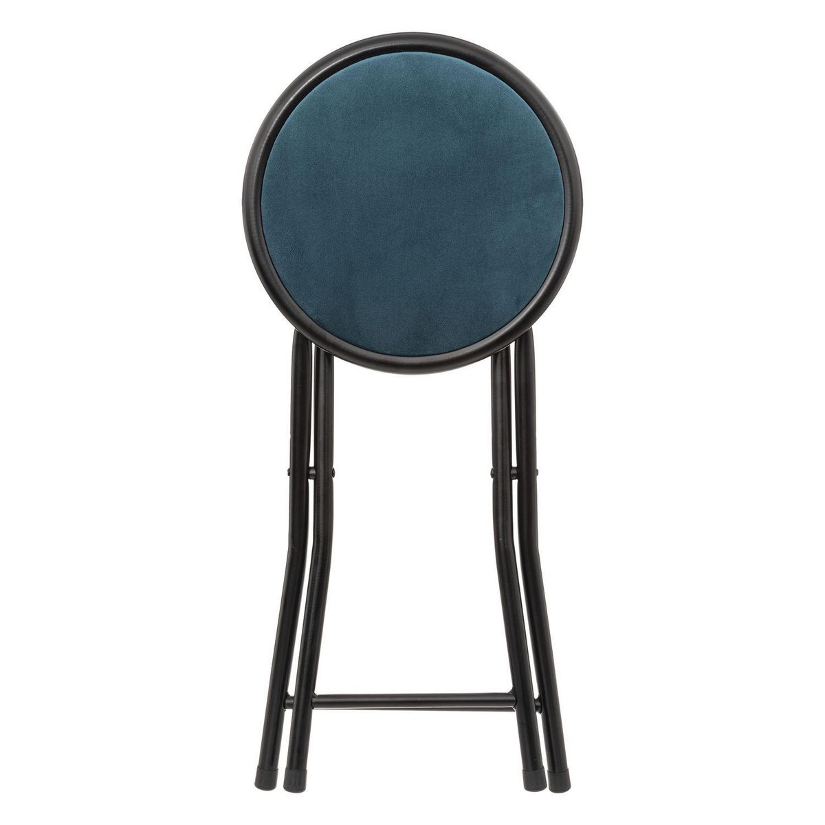 TOILINUX Lot de 6 Tabourets pliants avec effet velours