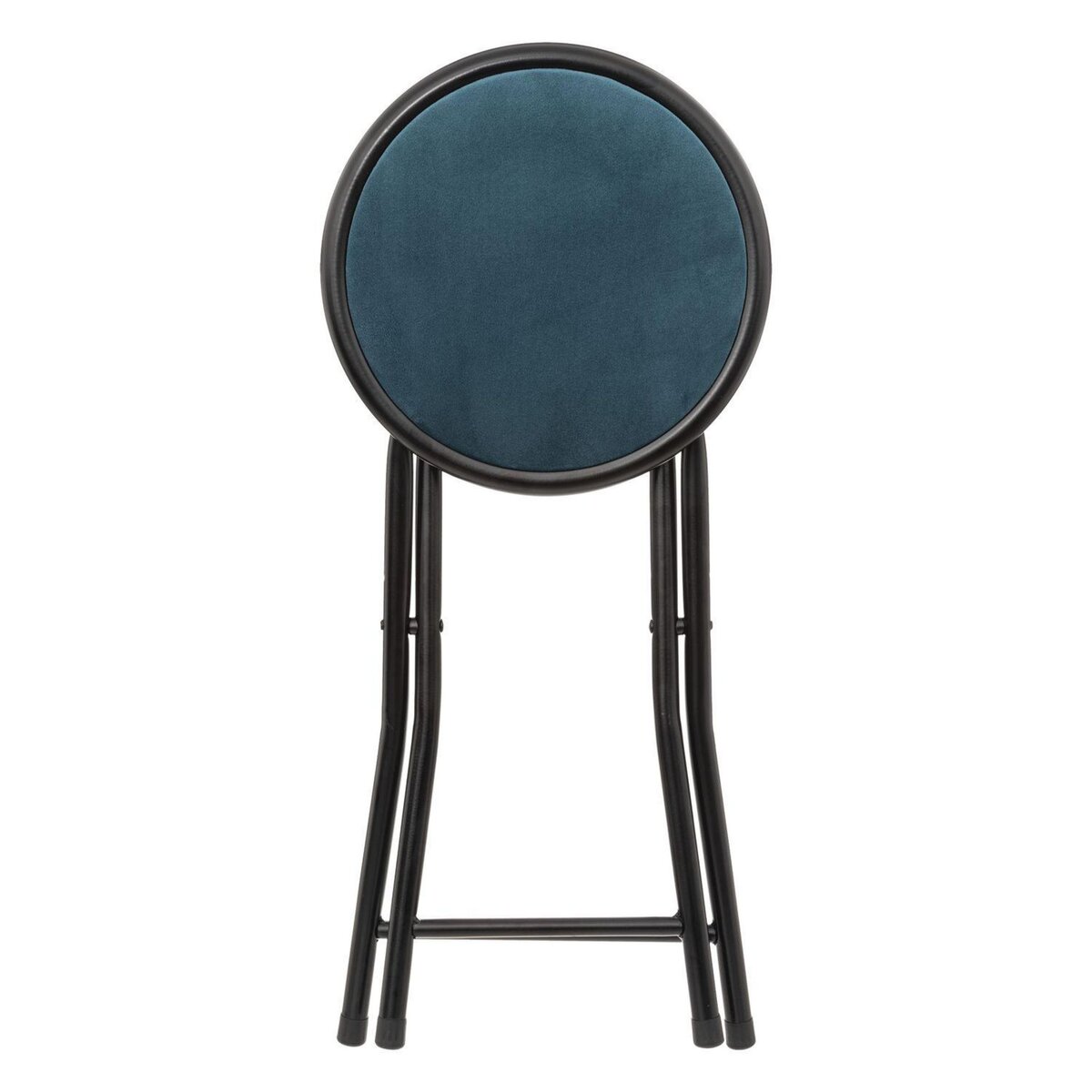 TOILINUX Lot de 6 Tabourets pliants avec effet velours