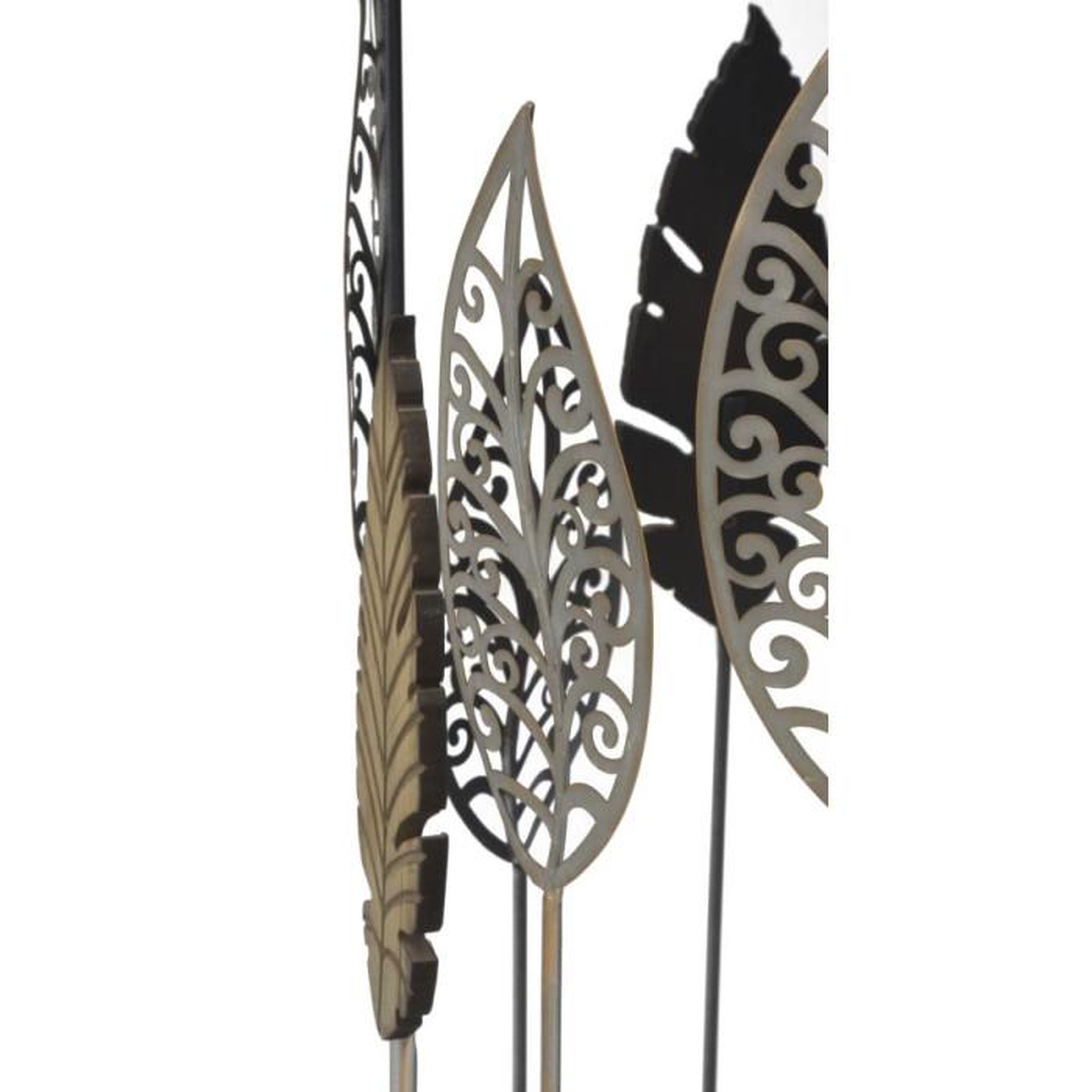 Voir la diapositive 4 : Paris Prix Lot de 2 Tables d'Appoint  Feuilles  55cm Multicolore