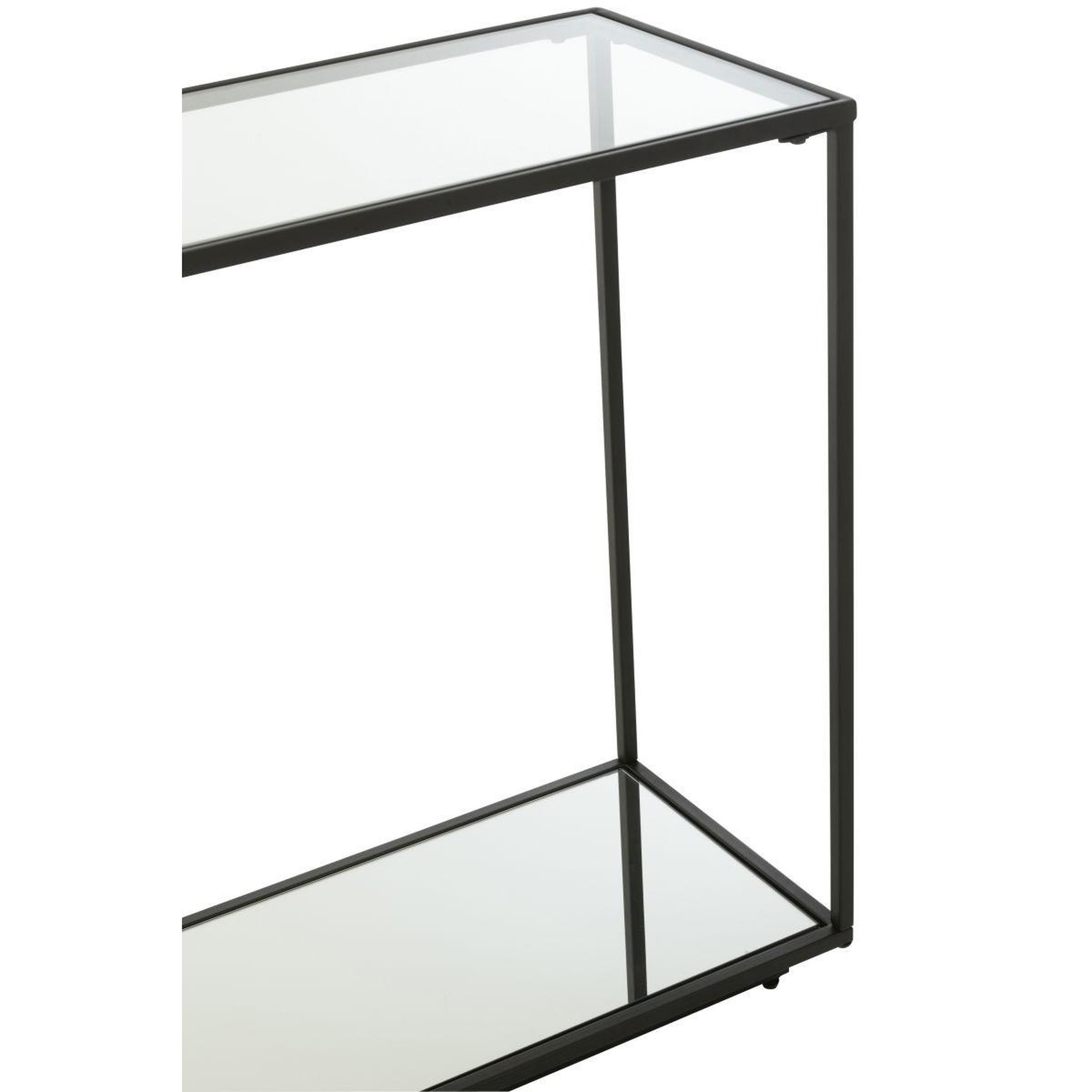 Voir la diapositive 6 : J-LINE Console en verre  lorie  132cm noir