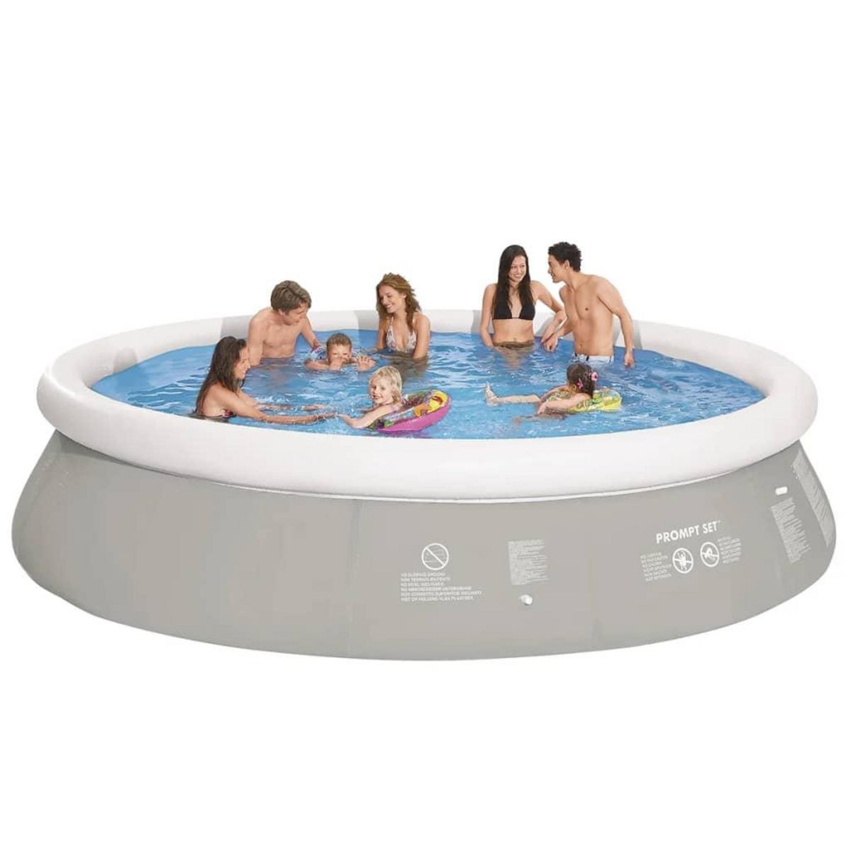 JILONG Jilong Piscine ronde gonflable Gris 450 x 122 cm