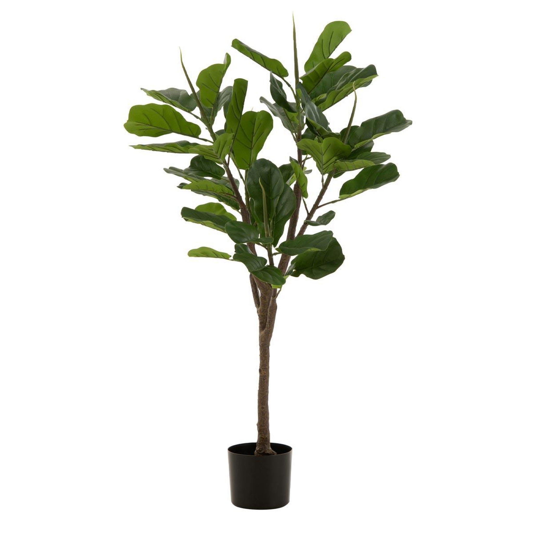 J-LINE Plante artificielle en pot  ficus  129cm vert & noir