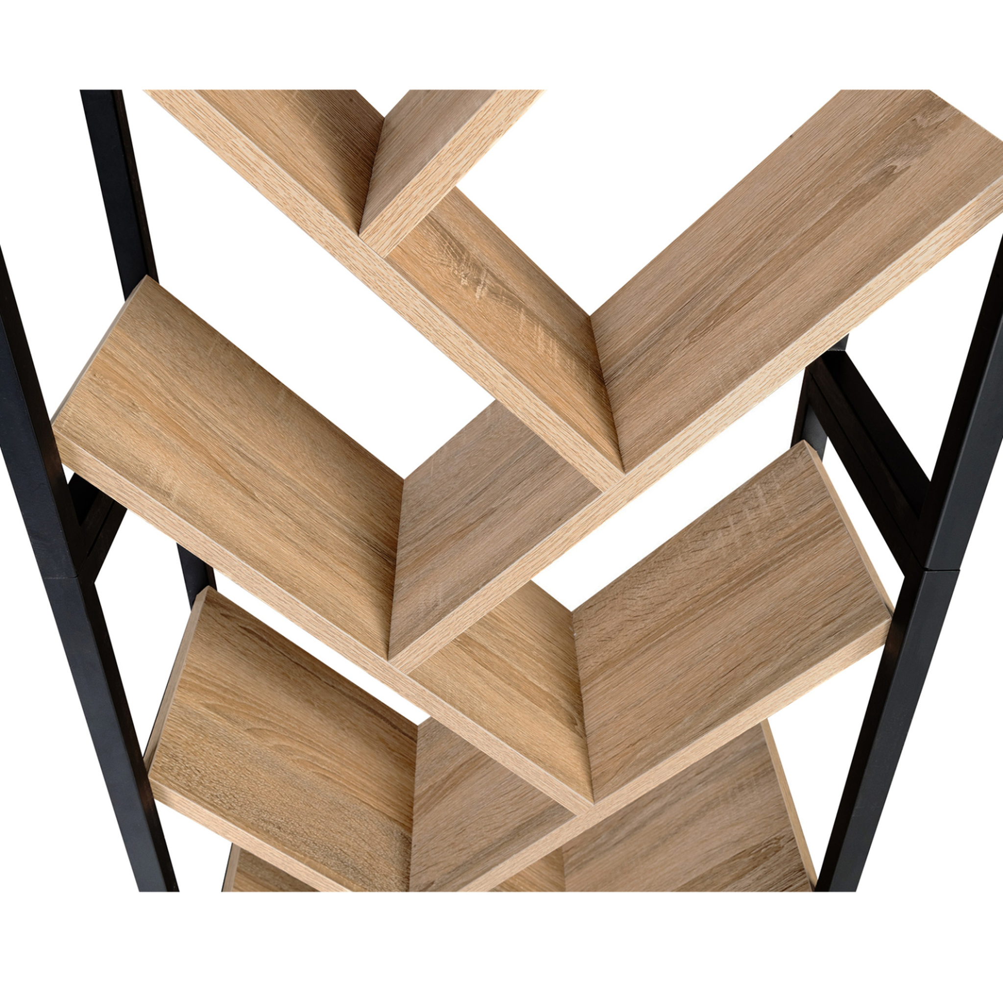 Voir la diapositive 3 : ID MARKET Etagère bibliothèque en forme d'arbre 10 niveaux detroit design industriel 170 cm