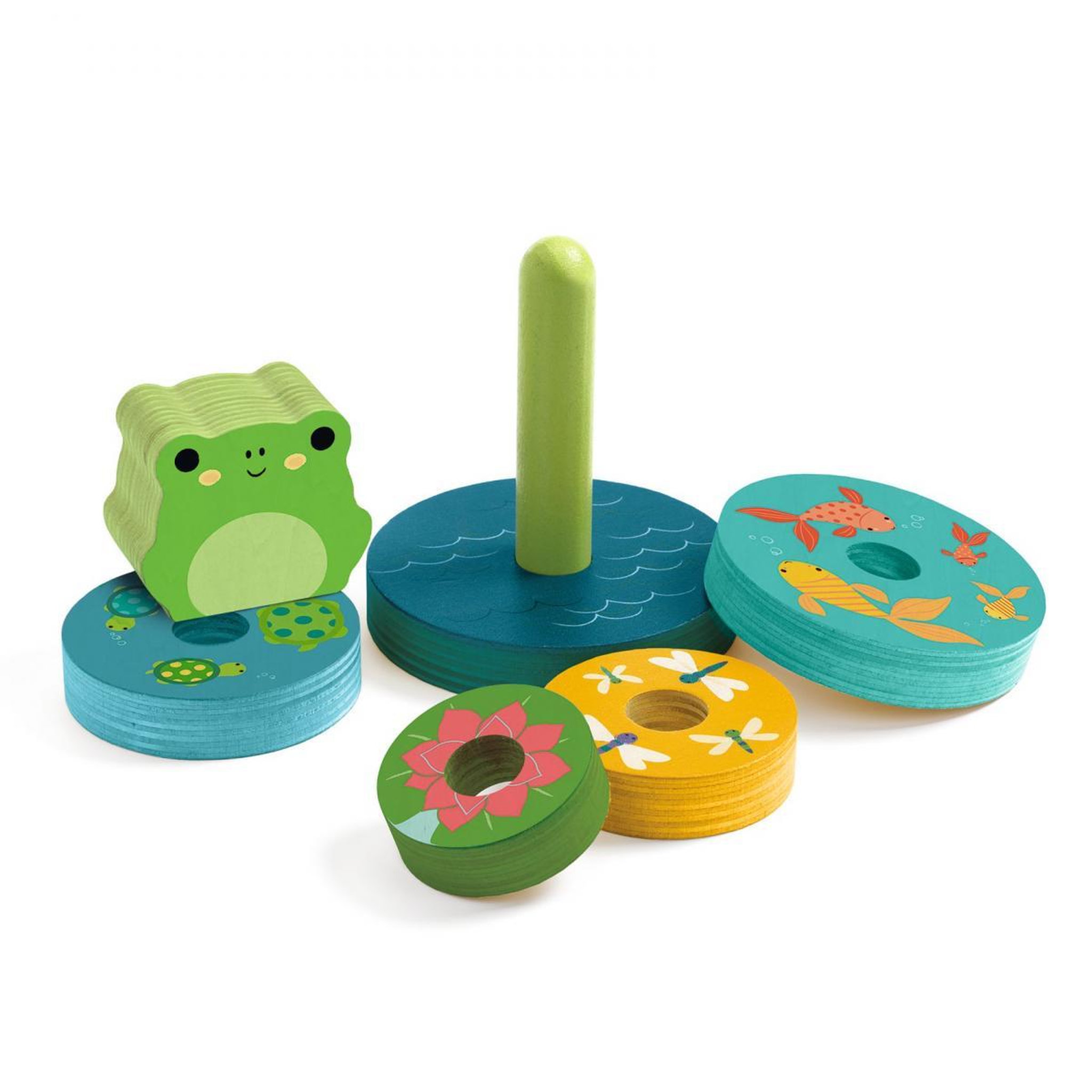 Voir la diapositive 4 : Djeco Puzz  and  Stack Rainbow puzzle d encastrement