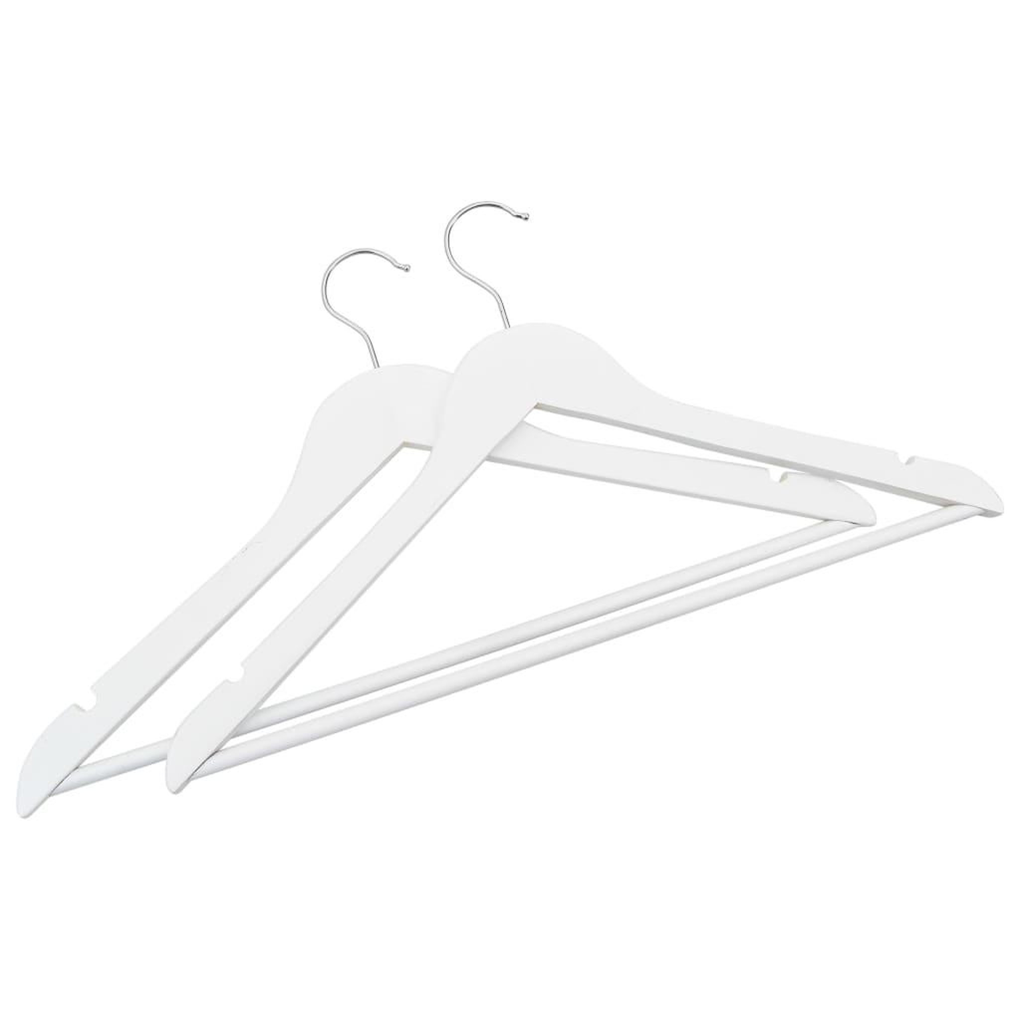 Voir la diapositive 4 : VIDAXL Cintres antiderapants 20 pcs Blanc Bois dur