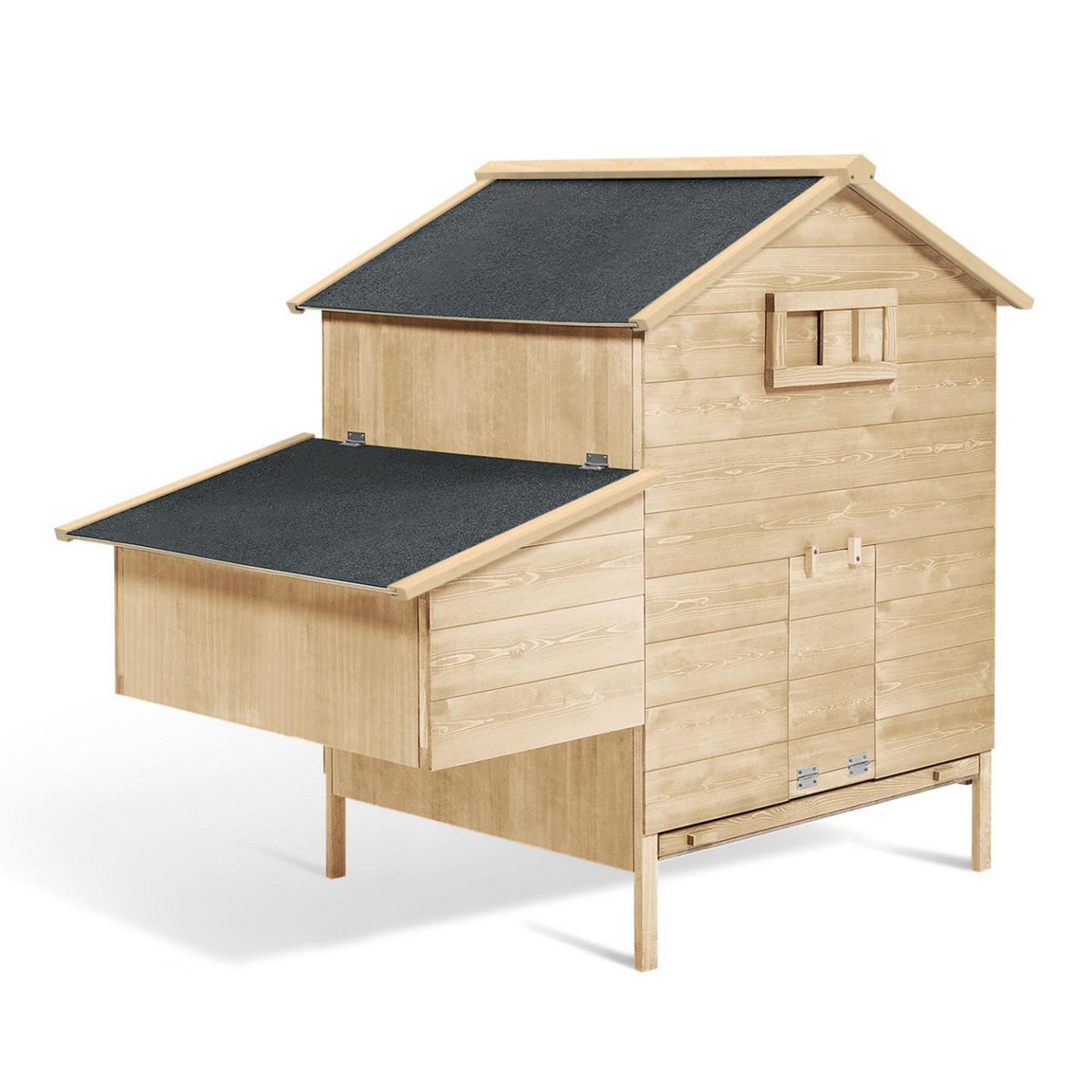 ID MARKET Poulailler chalet XL pour poules avec pondoir en bois