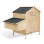 Voir la diapositive 3 : ID MARKET Poulailler chalet XL pour poules avec pondoir en bois