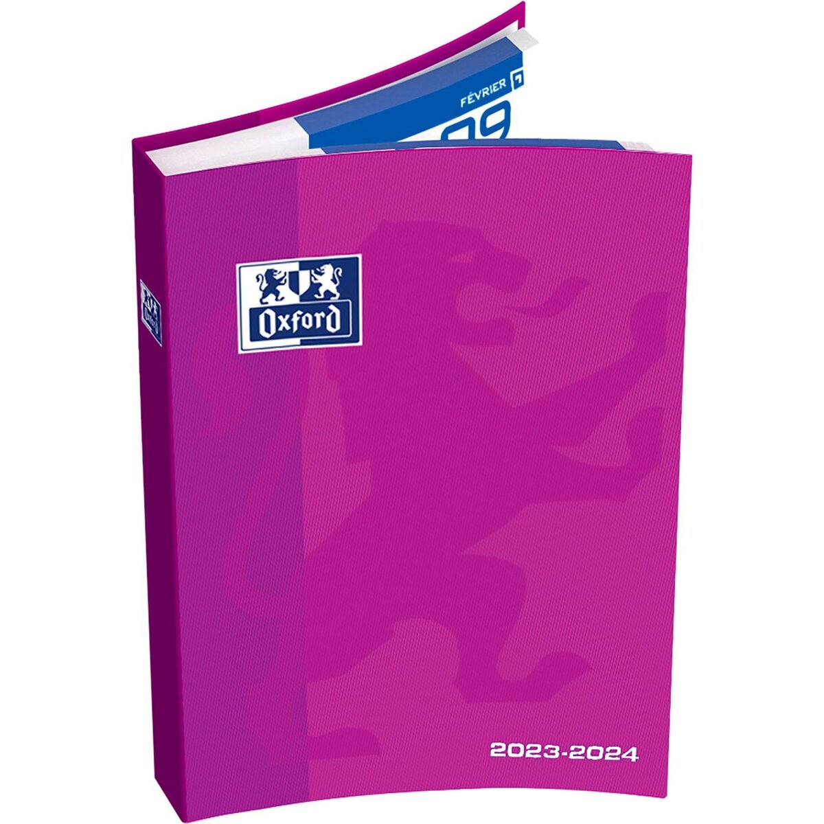OXFORD Agenda scolaire journalier grand format violet 2023-2024