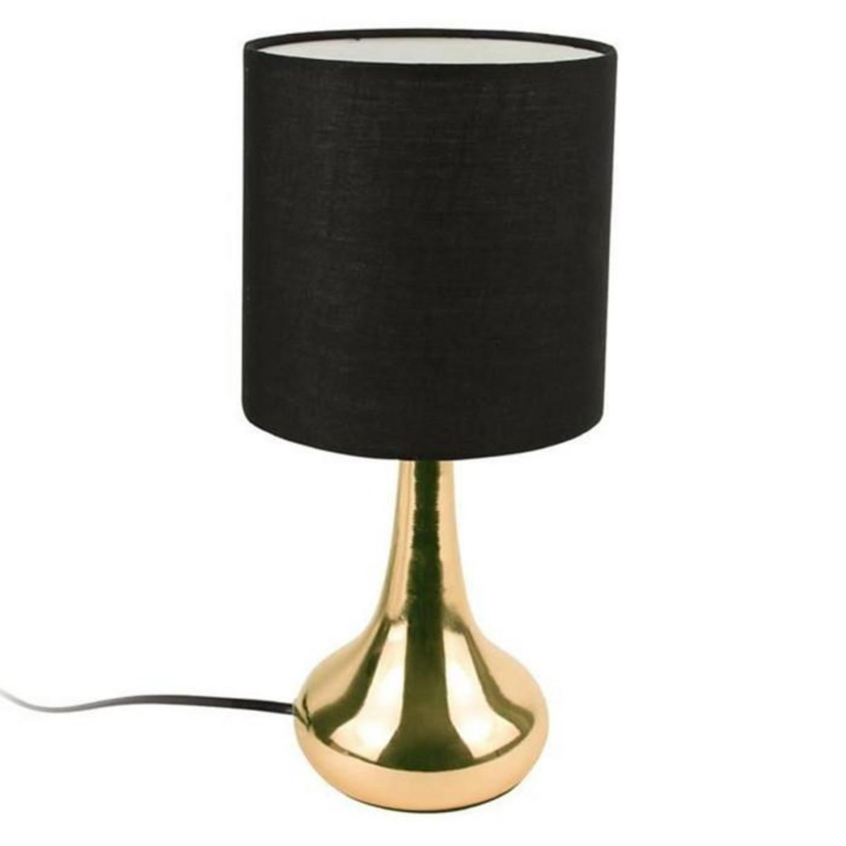 Paris Prix Lampe à Poser Design  Touch  32cm Noir & Or