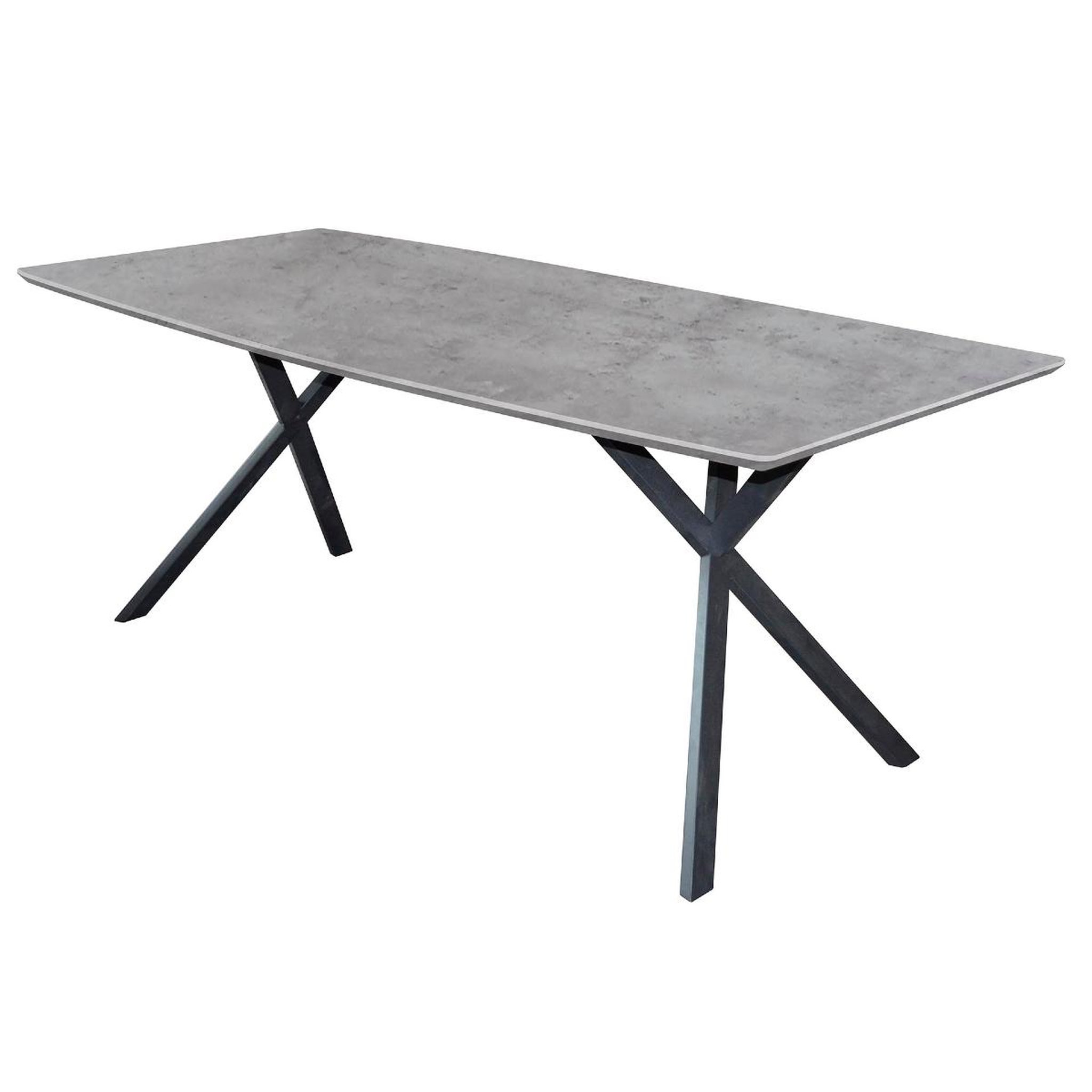 JLC KREATION Table de salle à manger contemporaine effet béton 160cm piro