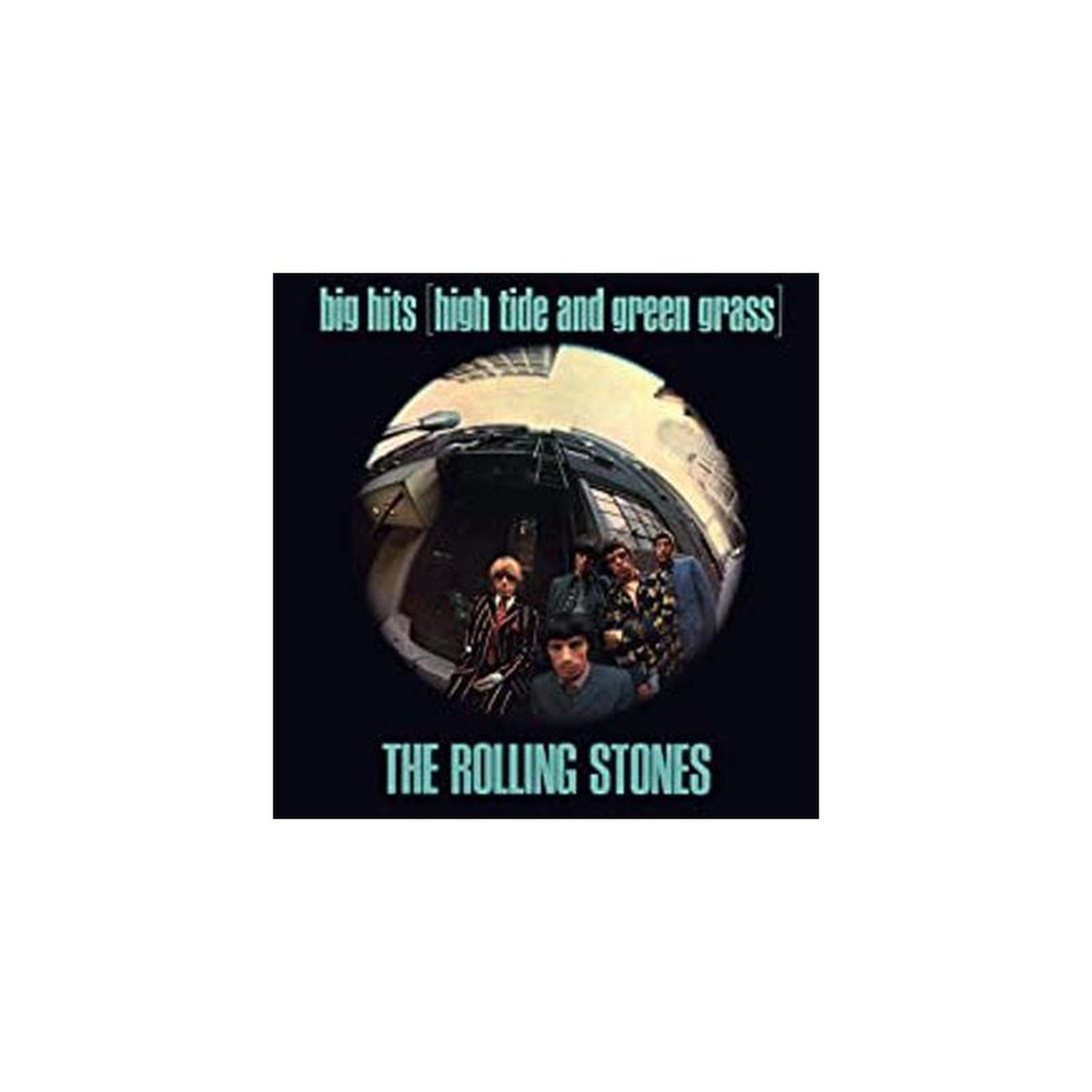 Album vinyle big hits (high tide and green grass) des rolling stones, pochette teal/noir