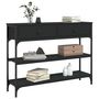 Voir la diapositive 3 : VIDAXL Table console noir 100x25x75 cm bois d'ingenierie