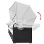 Voir la diapositive 4 : VIDAXL Salon de jardin 7 pcs avec baldaquin Resine tressee Noir